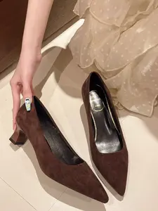Women's Pointed Toe Stiletto Heels, Elegant Leopard Print Shoes, Wide Fit, All Seasons, Textile Upper, Rubber Sole, Sizes 35-42