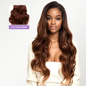 Noble 29 Inch Loose Wave 13x4 Lace Front Synthetic Auburn Color Wig for Natural Hairline and Stylish Look