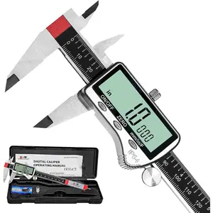 Digital Caliper Measuring Tool 6 inch with Extra Large LCD Screen DCXD6-SS-54, Vernier Caliper Digital Micrometer IP54, Measures Inch Metric Fraction by S&F STEAD & FAST contour  gaugetool calipers