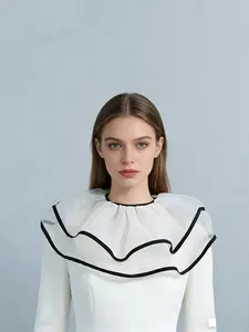Vintage Court Style Ruffle Fake Collar, Organza Edge Decoration, Versatile High-End Look, Perfect for Any