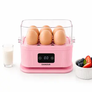 DANOVA Rapid Egg Cooker & Egg Boiler for 6 Eggs | Electric Egg Steamer with Digital Display, BPA-Free, Hard Boiled, Soft Boiled, Poached & Omelet Maker for Healthy Breakfasts