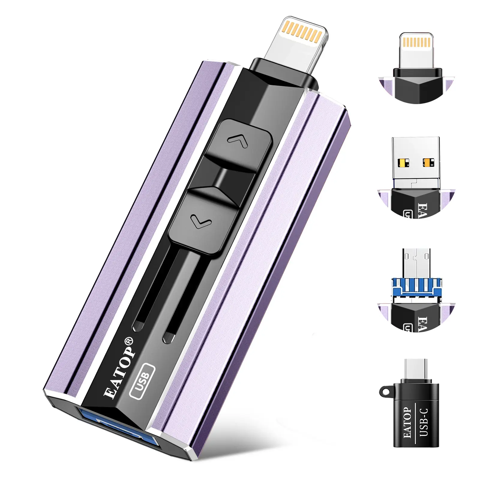 EATOP USB 128GB 256GB 512GB 1TB 2TB Flash Drive Intended for iPhone iPad, Memory Stick Storage for Photos and Videos Backup, Compatible with iPhone iPad Android PC, Plug and Play, No Application Required summerwins