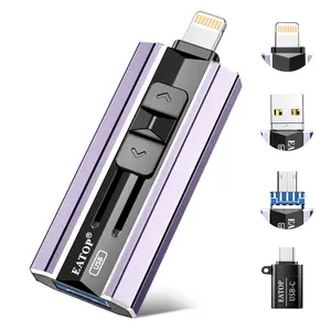 EATOP USB 128GB 256GB 512GB 1TB 2TB Flash Drive Intended for iPhone iPad, Memory Stick Storage for Photos and Videos Backup, Compatible with iPhone iPad Android PC, Plug and Play, No Application Required