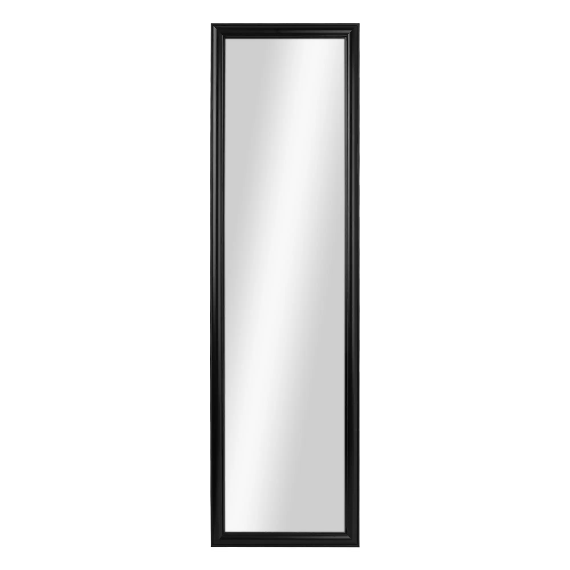 Mainstays 14.25" x 50.25" Black Modern Over the Door Mirror