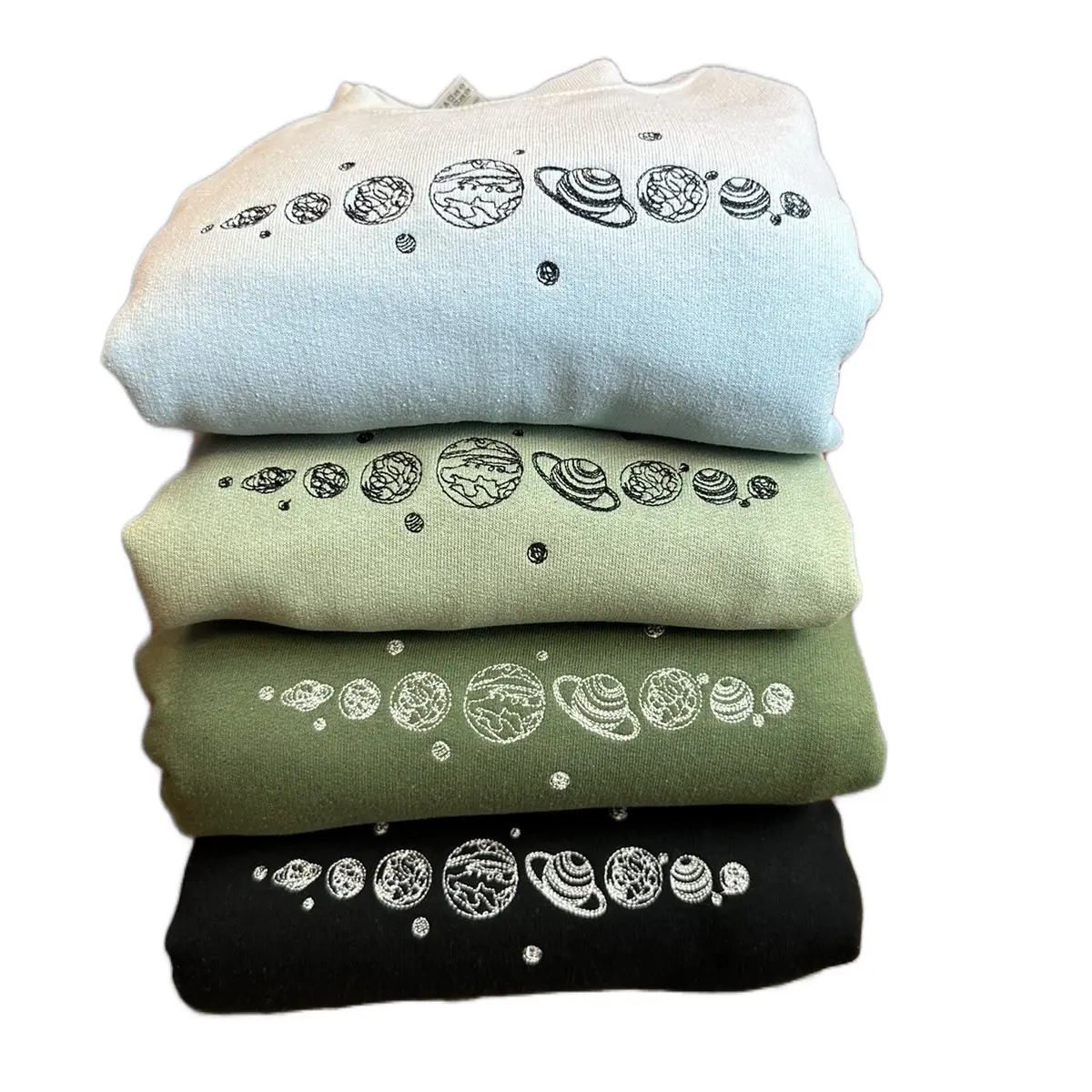Embroidered Planets Sweatshirt