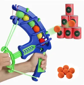 Shooting Game Toy With Balls And Targets, Bow And Arrow Set Toy, Indoor And Outdoor Toy Guns For Age 4, 5, 6, 7, 8, 9, 10+ Years Old Kids To Play Games