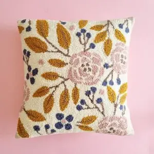 latch hook kits for adults Latch Cushion pcs, Embroidery pattern needle art set DIY pillowcase, for or Beginners Adults to Knott, DIY Latch Hook pcs, 43cm x 43 cm/17inx17in