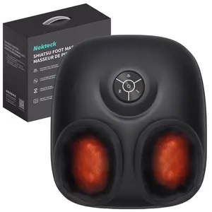 Nekteck Shiatsu Foot Massager Machine with Soothing Heat, Deep Kneading Therapy, Air Compression, Improve Blood Circulation and Foot Wellness Brown Nekteck Shiatsu Foot Massager Machine with Soothing Heat, Deep Kneading Therapy, Air Compression, Improve Blood Circulation and Foot Wellness Brown