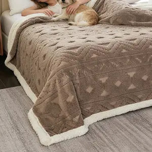 Vintage Geometric Knitted Blanket, Soft Warm Blanket, Warm and Cozy, Suitable for All Seasons, Home Decor, Bedroom Living Room Sofa Bed, Easter Gift, Soft Comfy Blanket, Soft Blankets