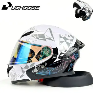 Motorcycle Full Face Helmet Dual Lens Design New Color Starry Sky Unisex Stylish Gift Christmas Present