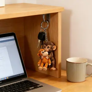 10cm Protect Punch The Monkey Red Orangutan Plush Keychain, Soft Stuffed Animal Pendant, Cute Mini Bag Charm Accessory, Perfect Birthday & Holiday Gift for Kids Adults