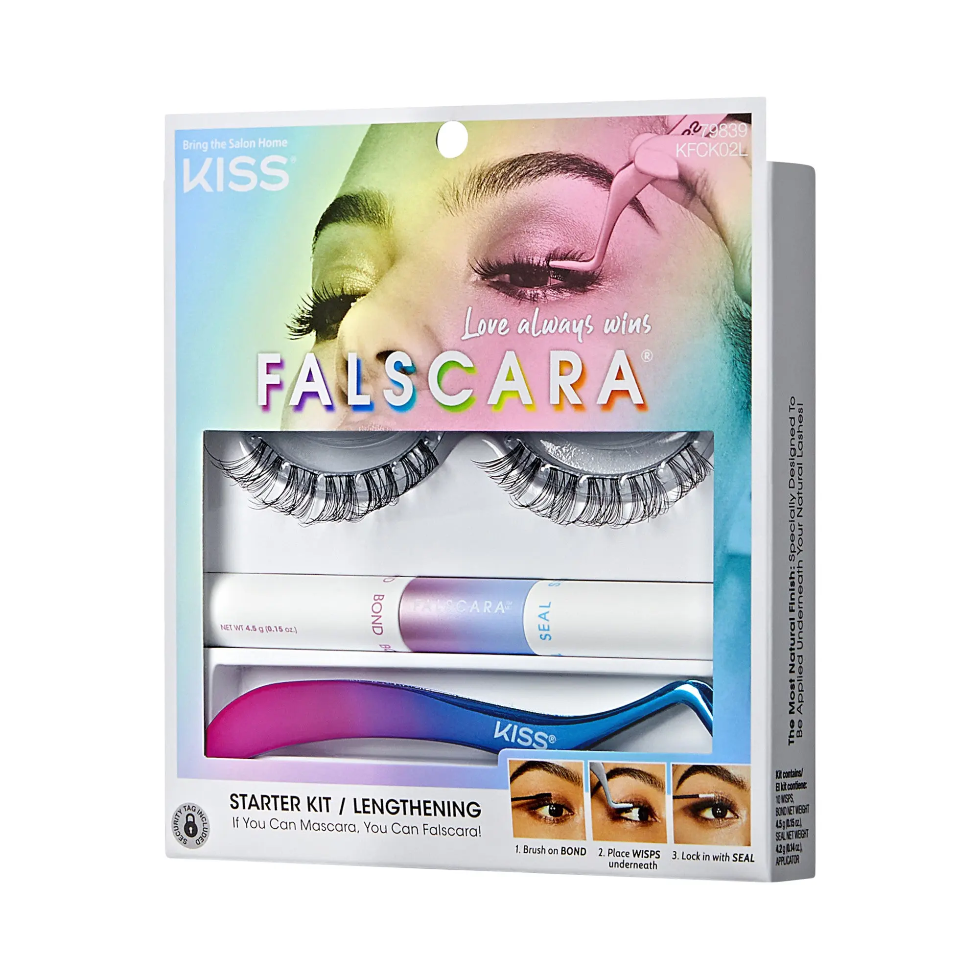 Falscara Pride Starter Kit -Natural | DIY False Lash Extensions, Light Glam, Cluster Lash, Wispy Lashes, Pride, 10 Wisps, 12mm Falscara Pride Starter Kit -Natural | DIY False Lash Extensions, Light Glam, Cluster Lash, Wispy Lashes, Pride, 10 Wisps, 12mm