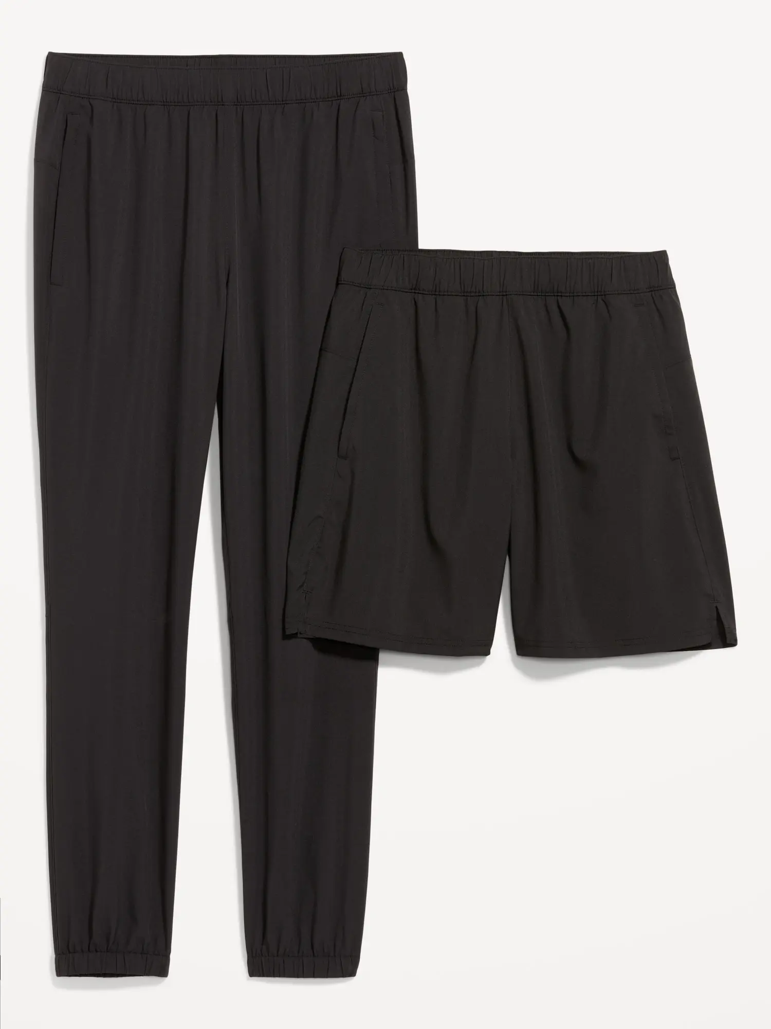 Old Navy Men's Essential Woven Workout Joggers and Shorts Set