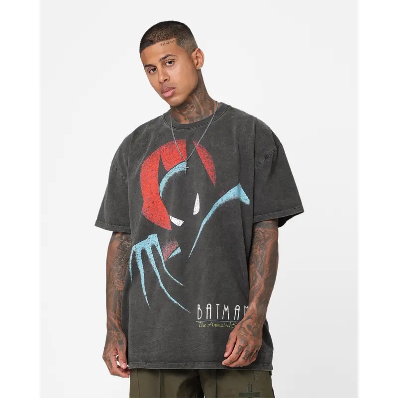 73Studio X DC 1993 Batman Heavyweight Vintage T-Shirt Black Wash