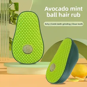 Cat Self-Service Scratching Toy Pet Supplies Cat Face Rubbing Itch Relief Toy Avocado Mint Ball Hair Rub Comb Teeth Grinding Clean Teeth