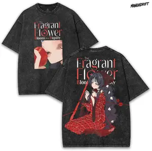Kaoruko Waguri – Washed Anime Tee from Kaoru Hana wa Rin to Saku – 260GSM Shirt Featuring Solitary Kaoruko Pose | Designed for Quiet Souls