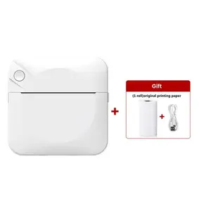 Portable Mini Printer, USB Rechargeable Wireless Thermal Printer with Paper, Ideal for Home Office School Portable Photo Printer, Print Photos