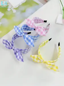 Classic Retro Plaid Rabbit Ears Hairband, Sweet Cute Style, High Elastic Non-Slip Headband, Perfect for Daily Wear and Photoshoots, Elastic Headbands, Headbands Women, Non Slip Hairbands