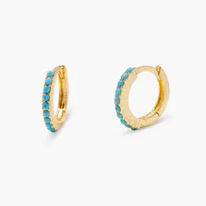 Kara Turquoise Huggies