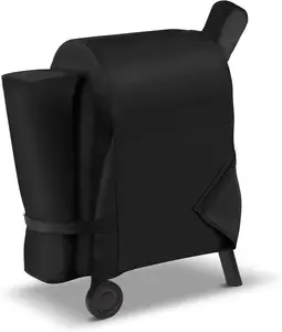 Pellet Grill Cover for Traeger Pro 22/575 Series,600D Heavy Duty Rip-Proof Material  Cover, UV and Fade Resistant Grill Cover with Straps & Zippers for Traeger Lil'Tex Elite,Eastwood