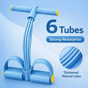 Home Gym Arm & Waist Training Pedal Band – Eco-Friendly Natural Latex Yoga Stretching Band with Adjustable Resistance Exercise Bands Fitness Bands