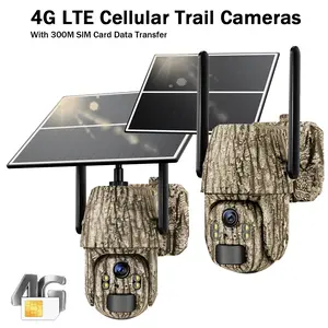 4G LTE Solar Security Camera – 2K 360 ° View, No WiFi/Power Needed, Remote APP, Waterproof, Motion Activated,Night Vision, Includes 4G Data Card (Data Refill Required)