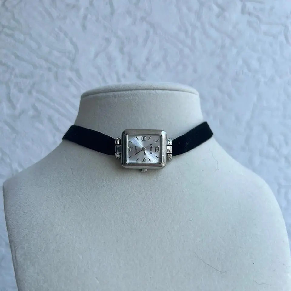 Black Velvet Watch Choker