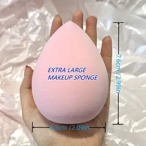 Extra-Large Makeup Sponge 2.09"x3" - Fragrance-Free, Hydrophilic Polyurethane for Flawless Application, Blending