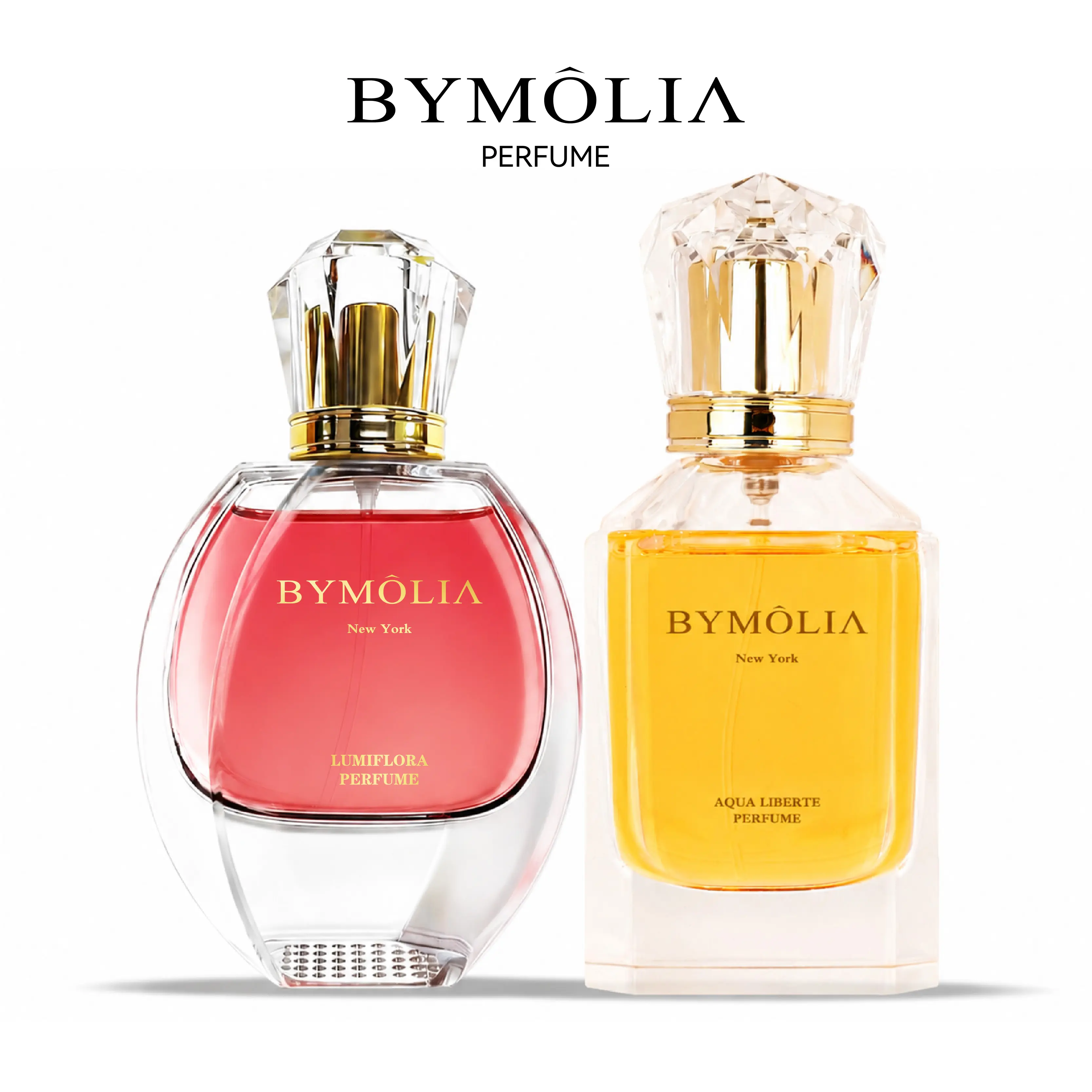 BYMOLIA Women's Perfume Gift Set, 2-Piece Aromatic Fragrance Duo (Aqua Liberte & Lumiflora EDP), Long Lasting Floral Citrus & Honeysuckle Scents, 2 x 1.7 oz, High Quality Fragrance, Floral Citrus Scent, Multi-Pack, Floral Sweet Perfume