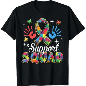 Autism Awareness Autism Support Squad Family T-Shirt