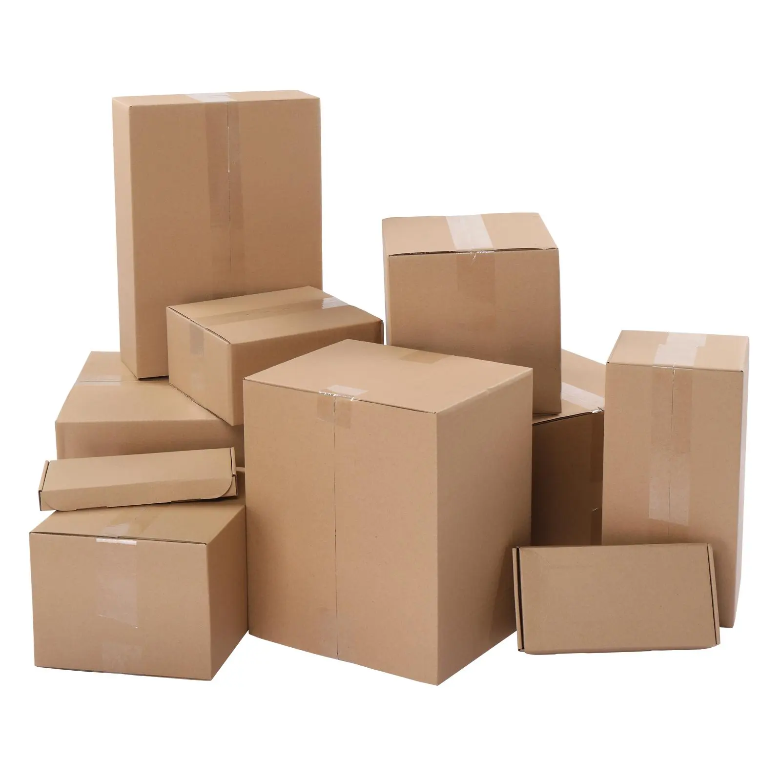 【Summervibes】Ubesgoo 50/100 Corrugated Paper Boxes 6*4*2"/4*4*4" Packaging, Moving for Home or Business,Yellow,Kraft brown,White Party Gift Packs