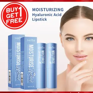 2pcs Hyaluronic Acid Lipstick Butter Stick for Dry, Dull Lips, Moisturize and Nourish, Radiant and Delicate, Smooth Soft Fine Texture, Suitable for All Light Beige Types, Long-lasting Hydrating Lip Balm,Christmas New Year Gift