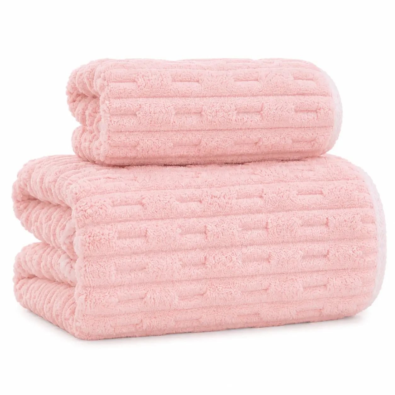 Bath Towels 4 Pack, 27x55 in Waffle Weave Microfiber - Quick Dry, Water Absorbent & Lightweight, Unisex Space Saver for Gym & Travel