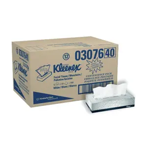 212 MAIN KCC 21400 Soft Thick 2-Ply Facial Tissues, 8.4x8.4 in, 100 Sheets Box, 2-Pack White, Case of 36, Signal Alert Feature