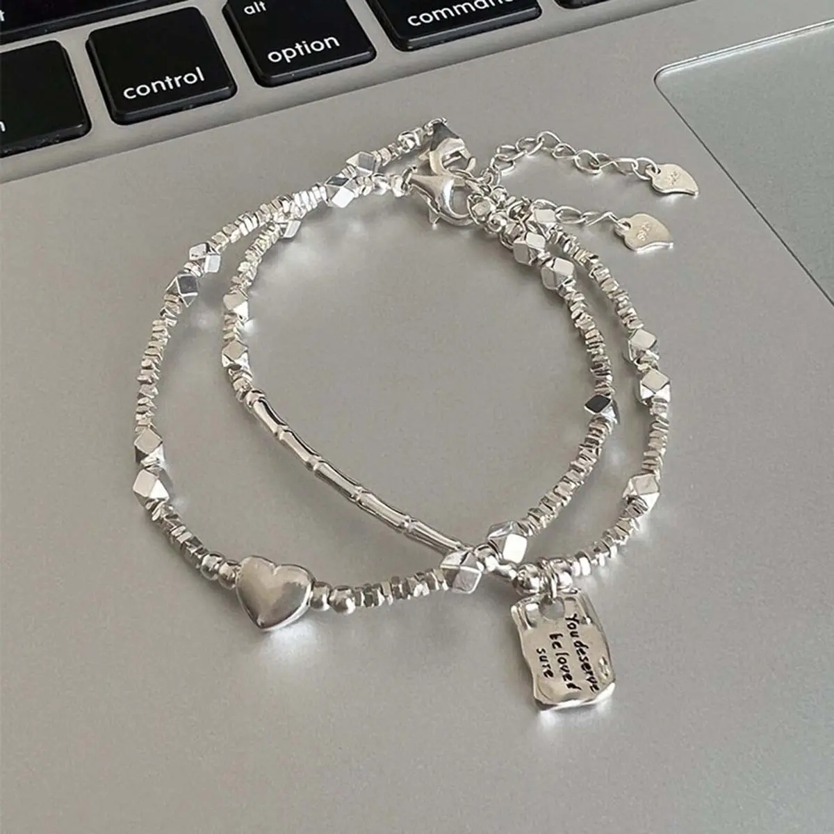 Irregular bracelet love square bracelet bamboo joint versatile daily girl gift accessories