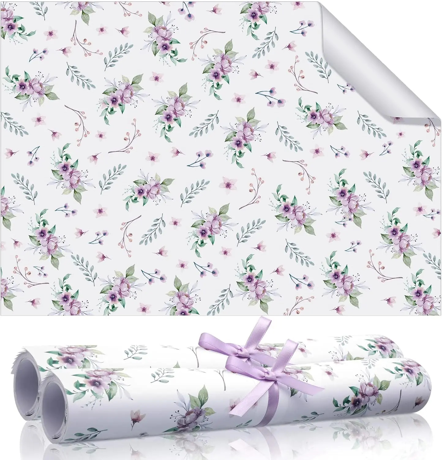 Floral Scented Drawer Liners - 10-Sheet Smooth Paper Fresheners (15.8x22 in), Universal Home Scent Supplies for Kitchen Dressers, Cabinets, Decorative Home Fragrance for Room Decor, Aroma