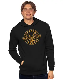 Yellowstone Hoodie Men's Dutton Ranch Brand Long Sleeve Pullover Sweatshirt