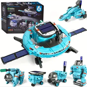 STEM 6-in-1 Solar Robot Kit - Space-Themed Educational Toy for Kids, Creative Learning, Birthday & Holiday Gift for Hands-On Science Projects Fun Mode