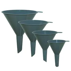 Plastic Funnels Set of 4 Food Grade Kitchen Funnels for Filling Bottles Canning Mason Jar Different Sizes Large Middle Small Mini Gray