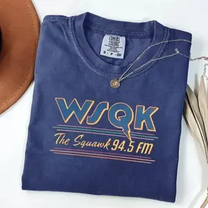 Comfort Colors WSQK SHIRT, WSQK The Squawk Tshirt, Wsqk Merch, Retro 94.5 Fm Squawk Radio Shirt, Retro 80s Scifi Graphic Shirt Gift