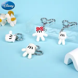 1PC Disney Officially Licensed Mickey Hand Keychain Cute Ball Keychains for Women Keychain Accessories Key Chain Valentine's Day New Year Gift Friends Family Key Ring Keychain Kawaii
