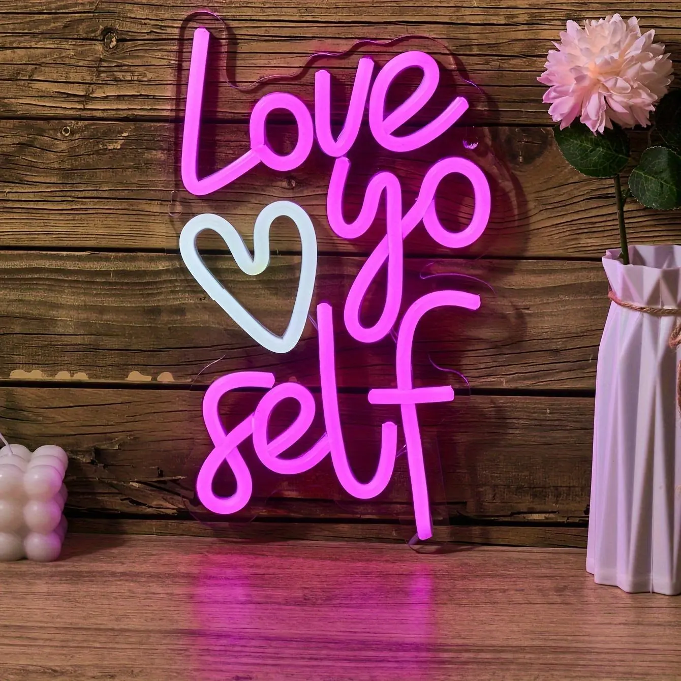 Letter Design Neon Sign, 1 Count USB Powered LED Neon Light, Summer Essentials, Decorative Light Ornaments for Home Party Decoration, Decorative Atmosphere Light, Led Signs, Decorative Ambiance Lighting, Led Atmosphere Lights