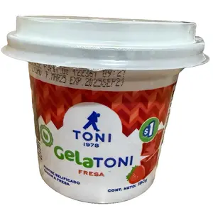 Toni Gelatoni Fresa 190g - Strawberry Gelatin Dessert by Toni Since 1978 - 190 Gram Container