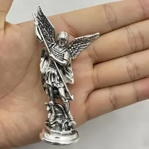 Saint Michael Archangel Statue, 1 Count Home Decorative Figurine, Desktop Display Decor for Living Room Bedroom Office, Religious Home Decor