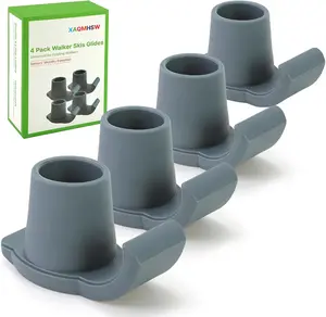 4 Pack Walker Skis Glides – Universal Sliders for Folding Walkers, Ideal Mobility Walker Accessories for Seniors