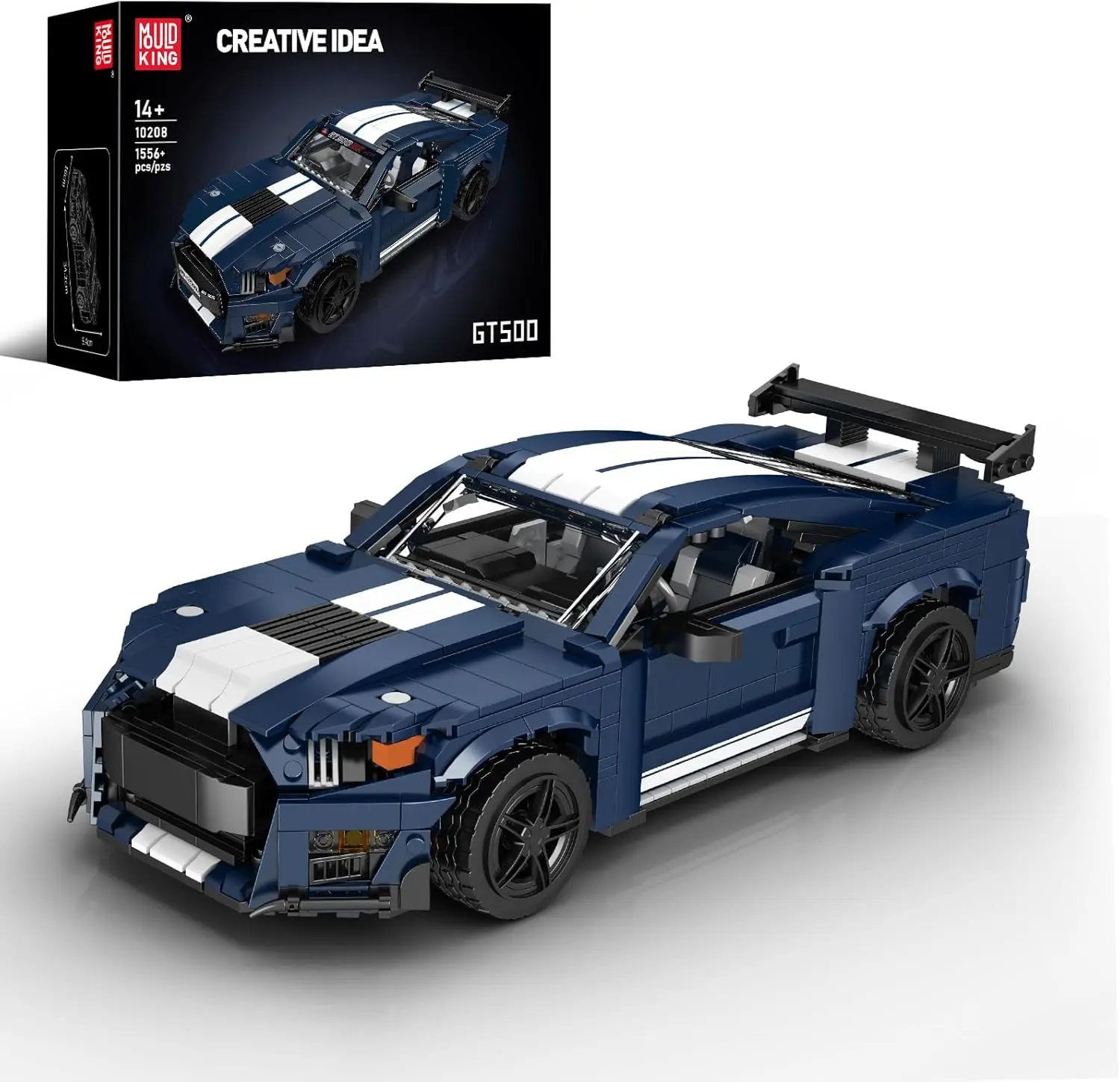 Mould King 10208 MOC Supercar Racing Building Block Model 1556 Pieces