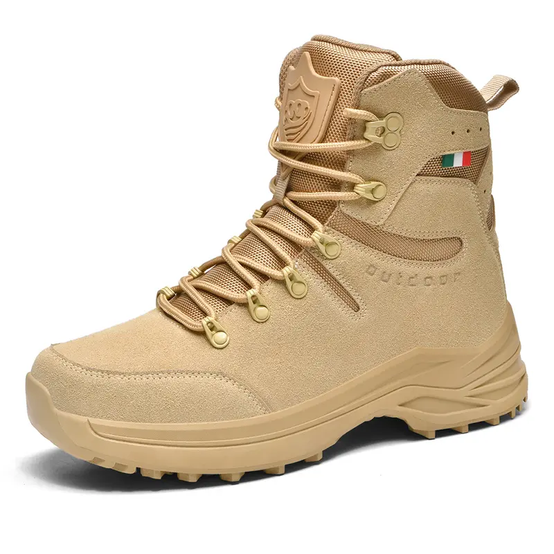 New autumn and winter men's hiking boots, desert off-road tactical boots, mountain climbing outdoor sports casual motorcycle short boots - suitable for outdoor adventure and daily casual wear.