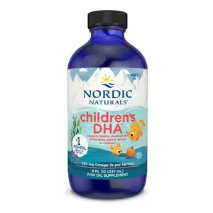 Nordic Naturals Children's DHA Liquid Omega-3 DHA Oil For Kids 8 oz Supports Healthy Development & Immune System Function Non-GMO Gluten & Dairy Free - Healthcare, Vitamin