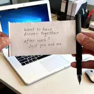 1 Piece Creative Funny Pen, Self-Sufficient Sliding Pen, Unique Exam Reminder Pen, Novelty Writing Tool, Humorous Stationery, Office Accessories, Office Supplies