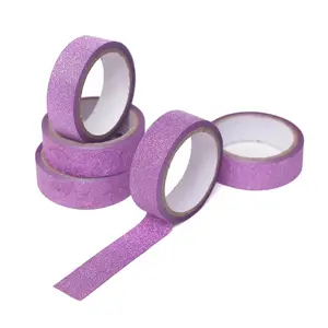 5 Pack Purple Washi DIY Craft Glitter Tape 0.5"x5 Yards 5 Pack Purple Washi DIY Craft Glitter Tape 0.5"x5 Yards